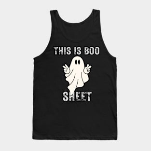 This Is Boo Sheet Ghost Retro Halloween Costume Tank Top